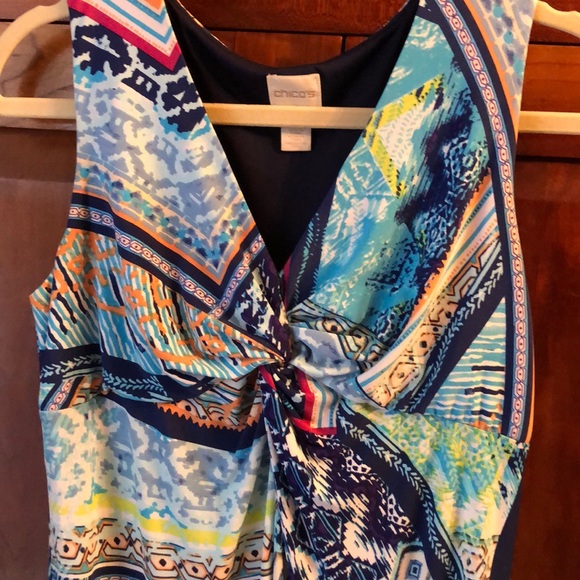 Chico’s handkerchief hem sleeveless dress - Picture 4 of 5